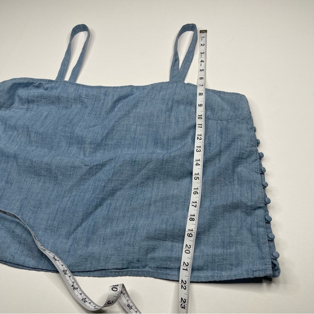 Madewell Tank Top Cotton Blue Boho Summer Coquette Feminine Sweet Romantic Beach - Picture 7 of 9